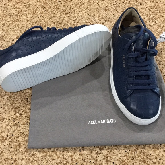 Croc-Effect Leather Sneakers - Picture 6 of 8